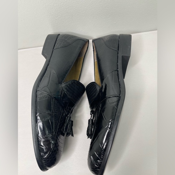 Stacy Adams Men’s SANTANA II Moc Toe Tassel Slip On Loafer Snakeskin 15 One Wear - Picture 6 of 8